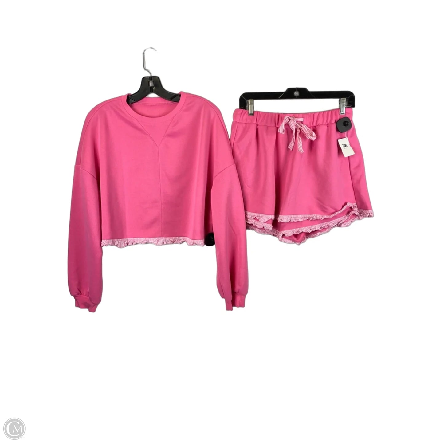 Skort 2pc Set By Clothes Mentor In Pink & White, Size: M