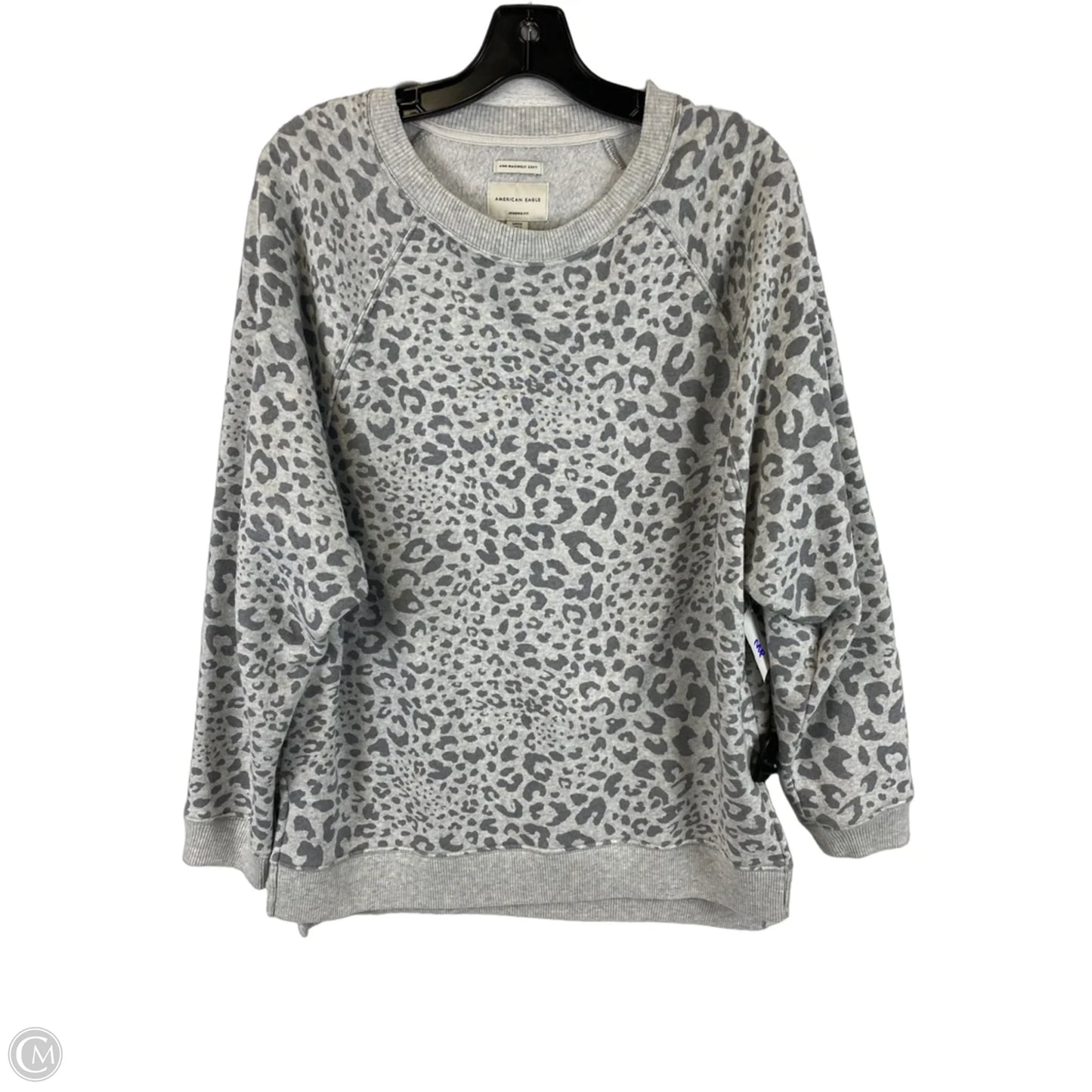 Sweatshirt Crewneck By American Eagle In Leopard Print, Size: S