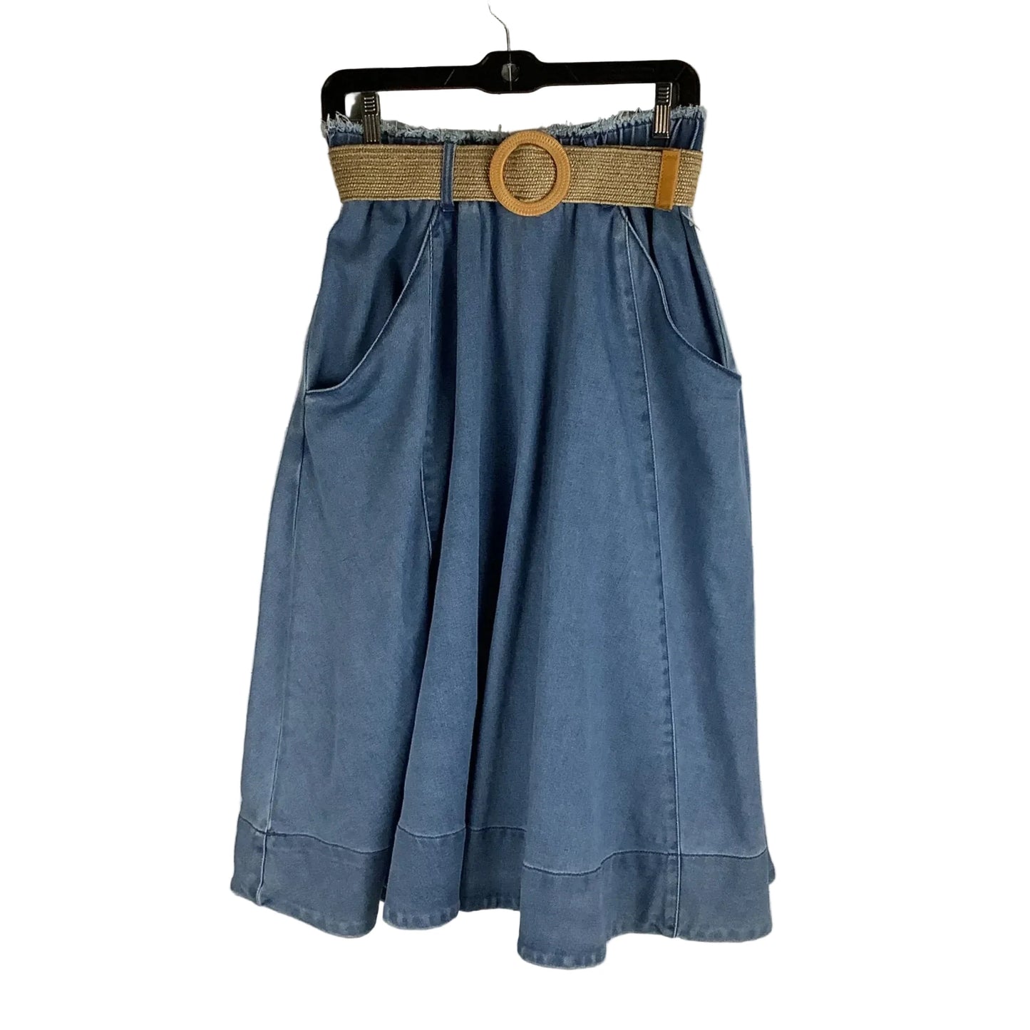Skirt Midi By A Loves A In Blue Denim, Size: M