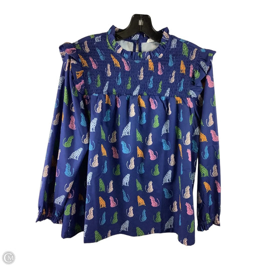 Top Long Sleeve By Michelle Mcdowell In Animal Print, Size: M