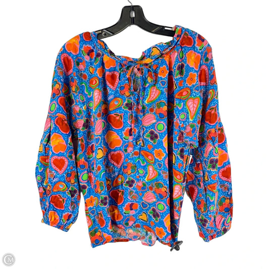 Top Long Sleeve By Cmc In Multi-colored, Size: S