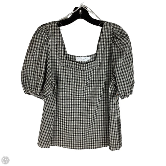 Top Short Sleeve By Petal & Pup In Black & White, Size: 8