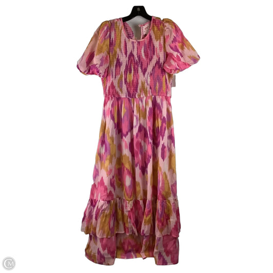 Dress Casual Maxi By Banjanan In Orange & Pink, Size: Xl