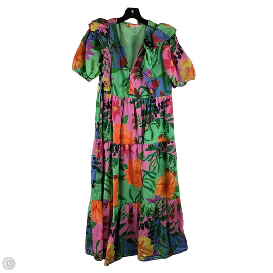 Dress Casual Midi By Cmc In Multi-colored, Size: M
