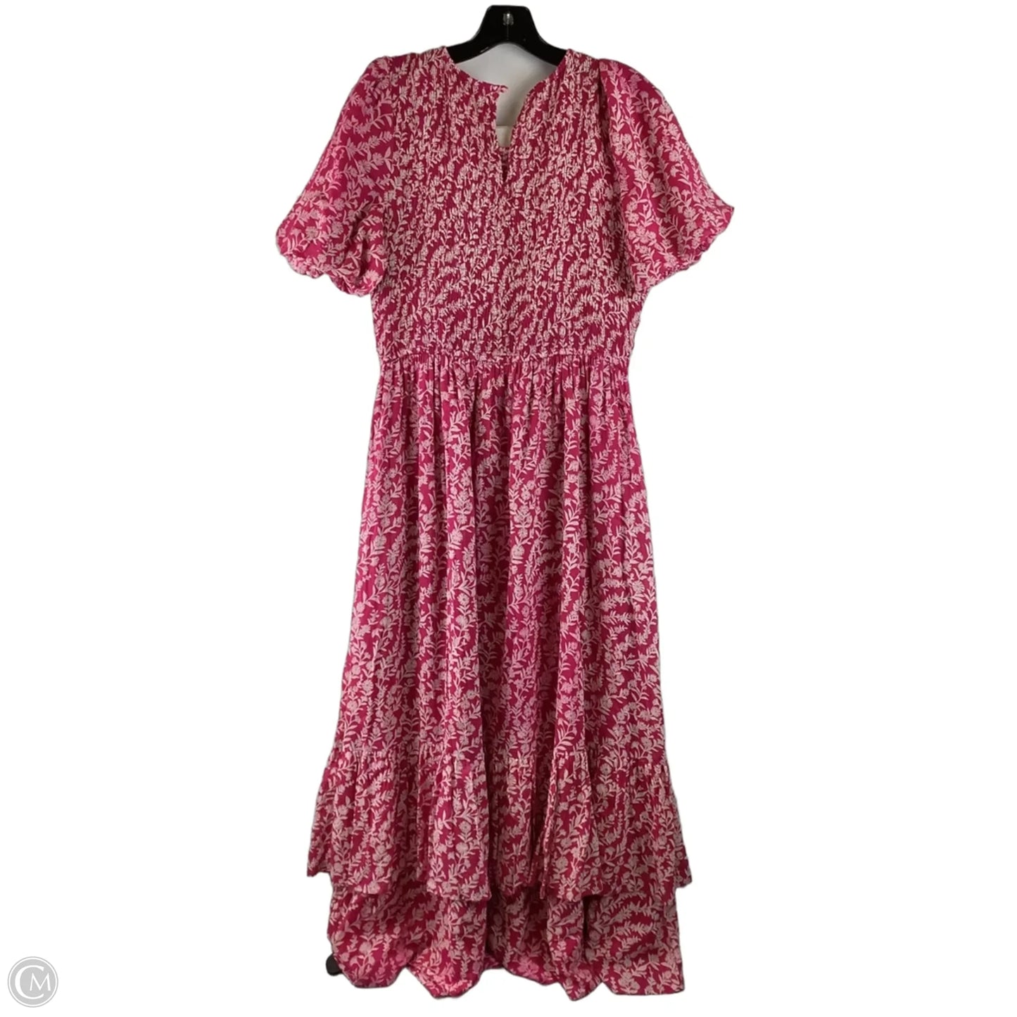 Dress Casual Maxi By Banjanan In Pink & White, Size: Xl