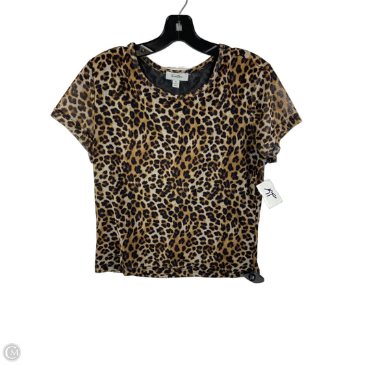 Top Short Sleeve By Faded Rose In Leopard Print, Size: Xl