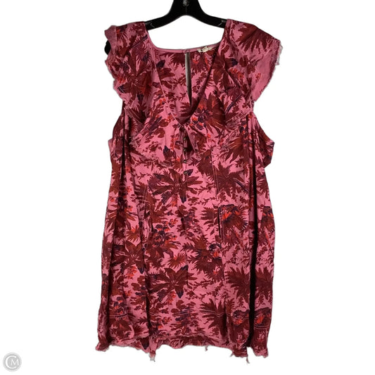 Dress Casual Short By Pilcro In Pink & Red, Size: Xl