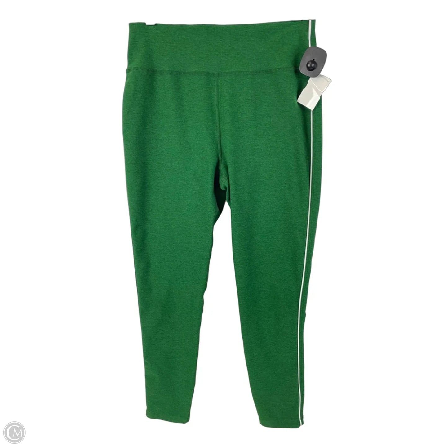 Athletic Leggings By Beyond Yoga In Green & White, Size: L