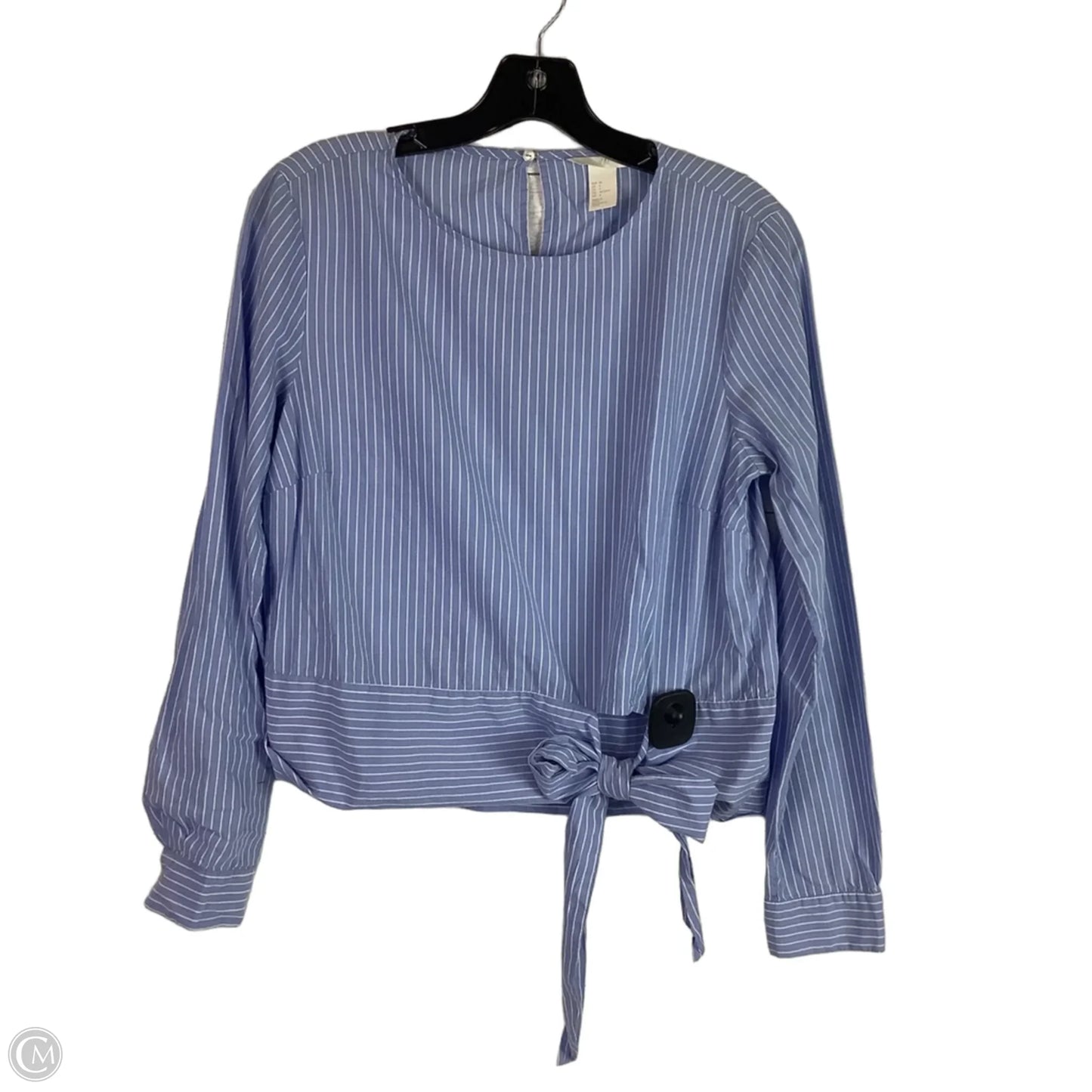 Top Long Sleeve By H&m In Striped Pattern, Size: 4