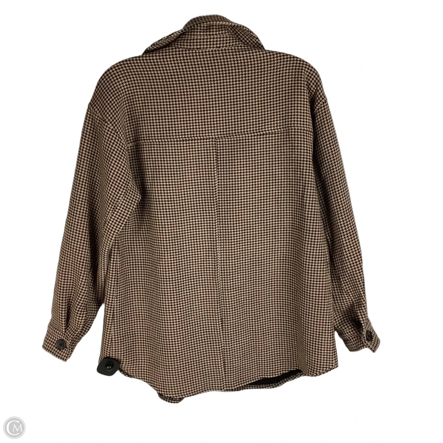 Jacket Shirt By Current Air In Black & Tan, Size: Xs
