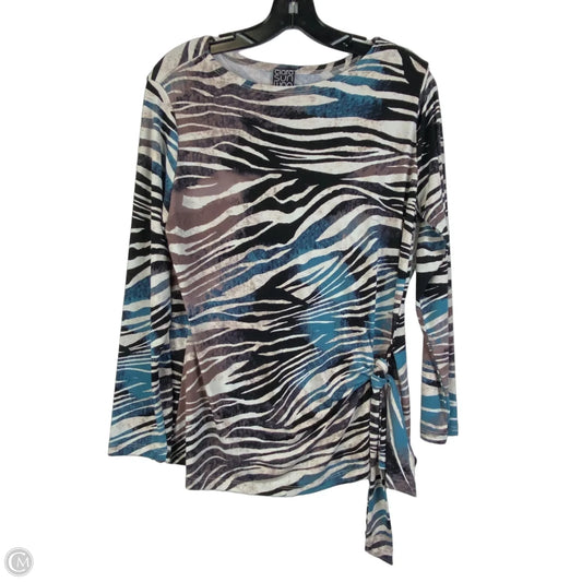 Top Long Sleeve By Clara Sun Woo In Zebra Print