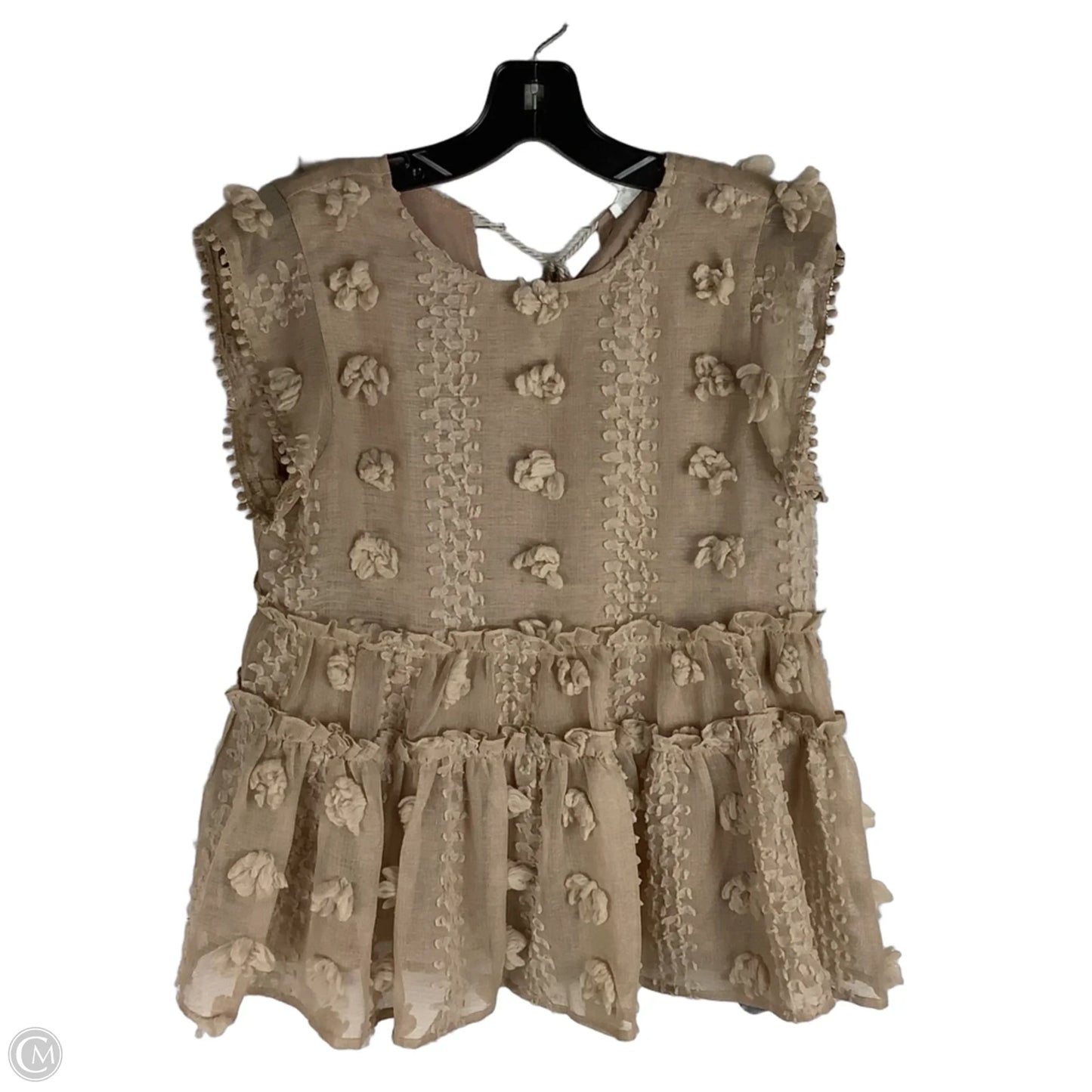 Top Short Sleeve By Thml In Beige, Size: Xs
