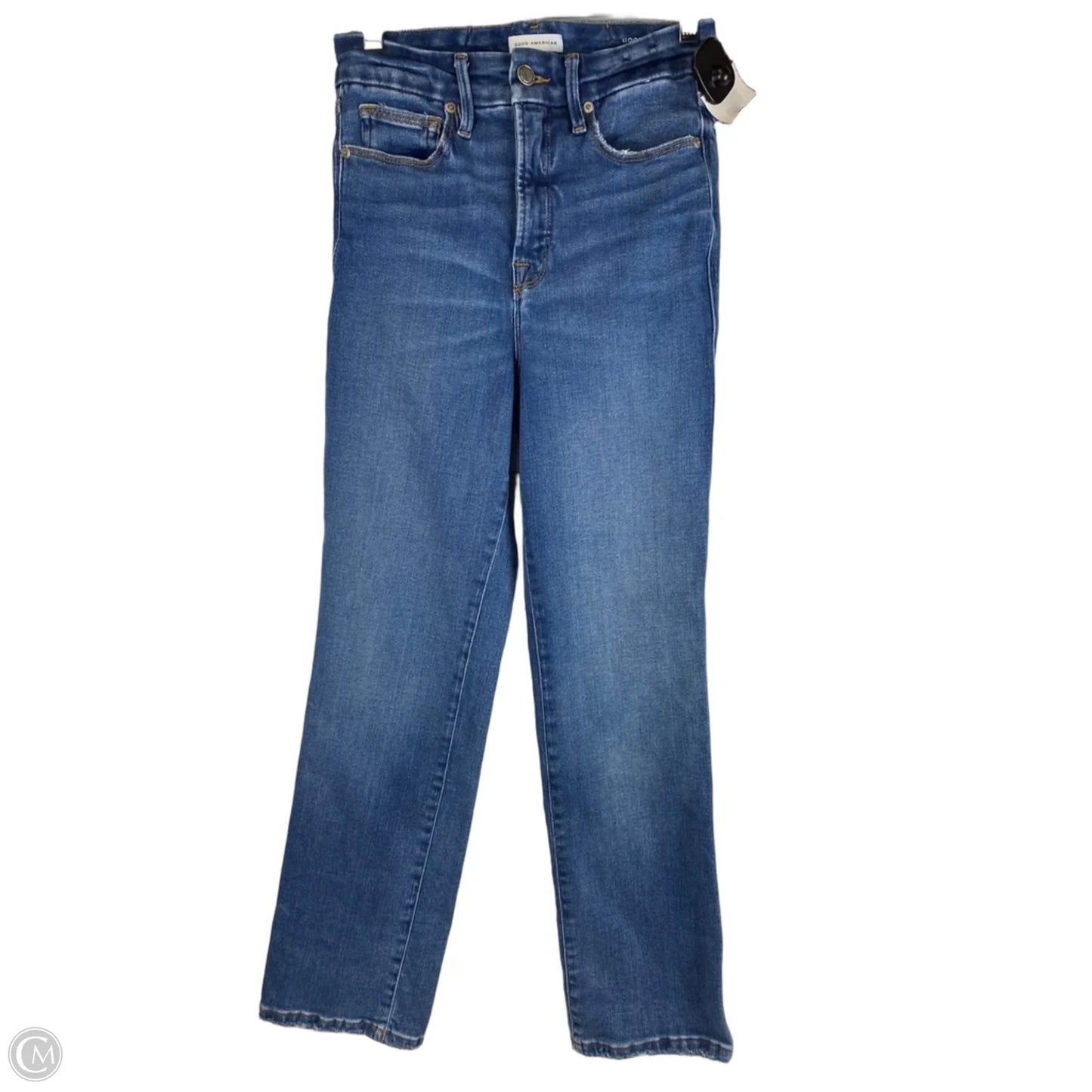 Jeans Straight By Good American In Blue Denim, Size: 2