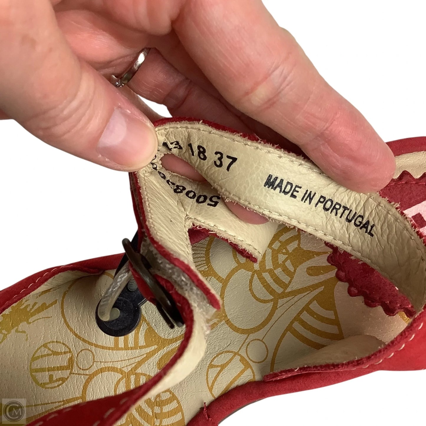 Sandals Heels Wedge By Fly London In Red, Size: 6.5 (37)