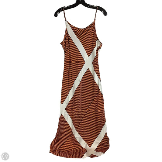 Dress Party Long By Loft In Orange & White, Size: 10