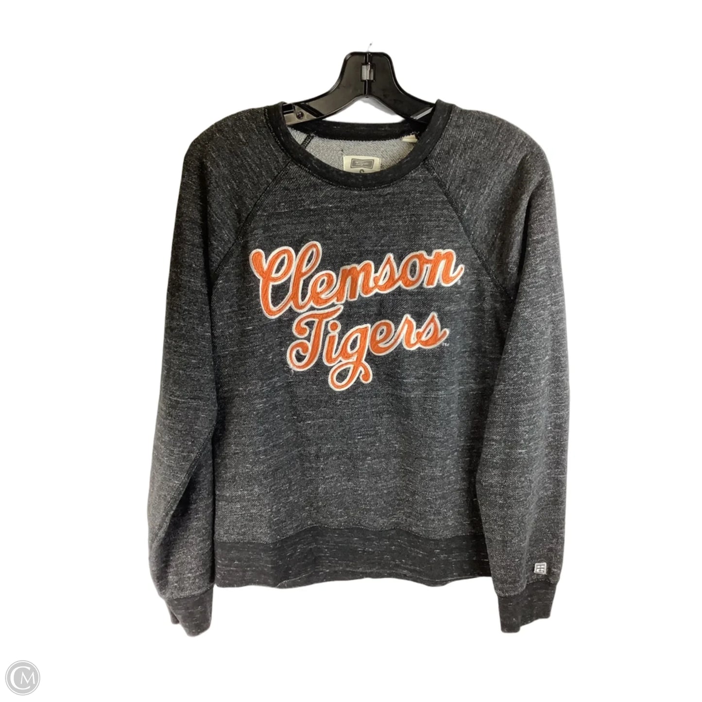 Sweatshirt Crewneck By Cmc In Grey & Orange, Size: S
