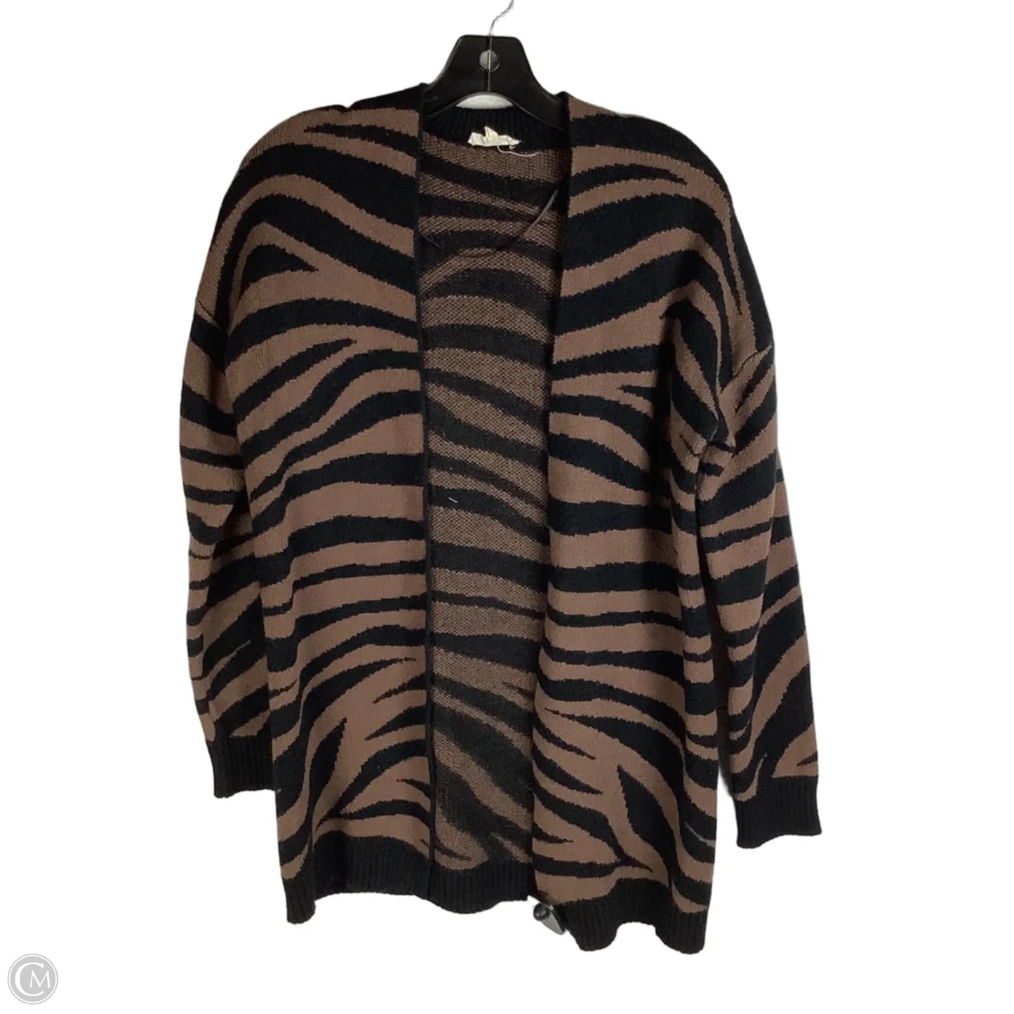 Sweater Cardigan By Mystree In Zebra Print, Size: S