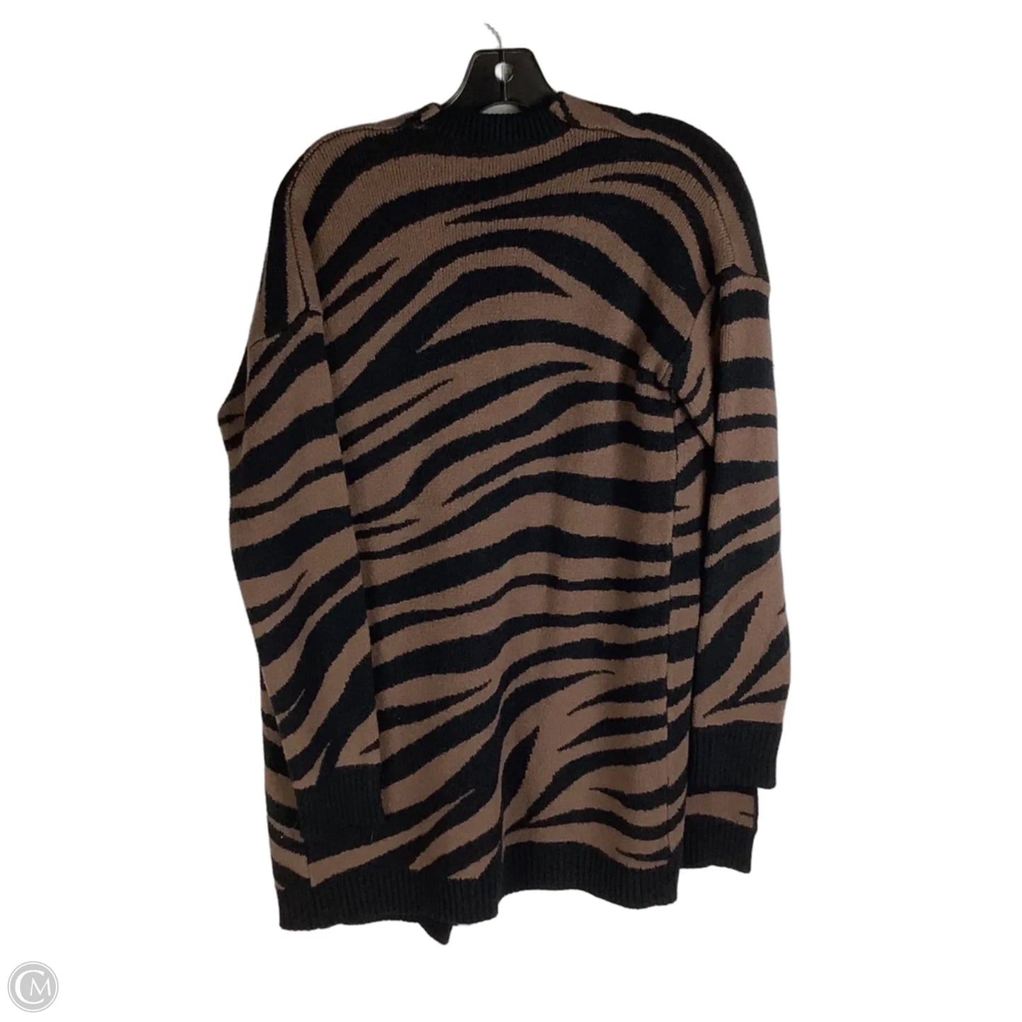 Sweater Cardigan By Mystree In Zebra Print, Size: S