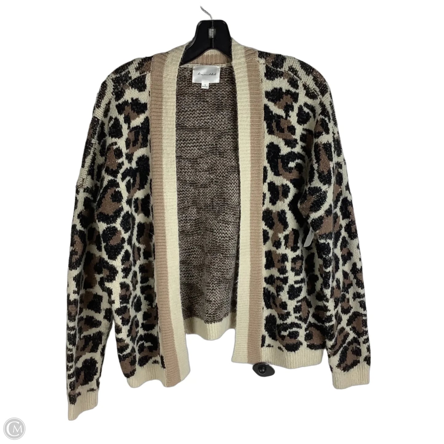 Sweater Cardigan By Line & Dot In Leopard Print, Size: S