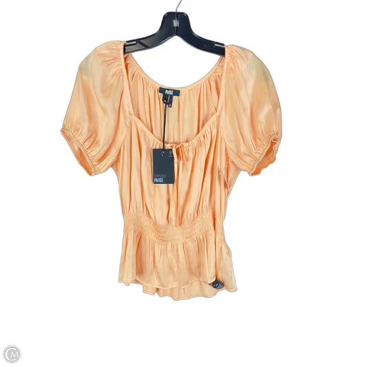 Top Short Sleeve By Paige In Orange, Size: M