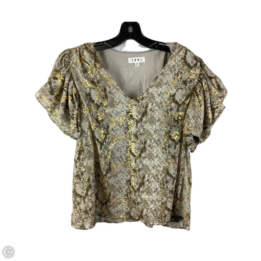 Top Short Sleeve By Thml In Snakeskin Print, Size: M