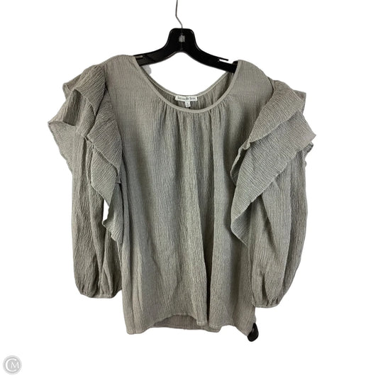 Top Long Sleeve By See And Be Seen In Grey, Size: L