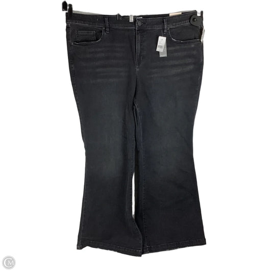 Jeans Flared By Lane Bryant In Black Denim, Size: 22