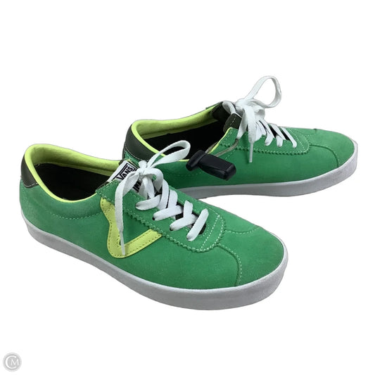 Shoes Sneakers By Vans In Green & Yellow, Size: 7