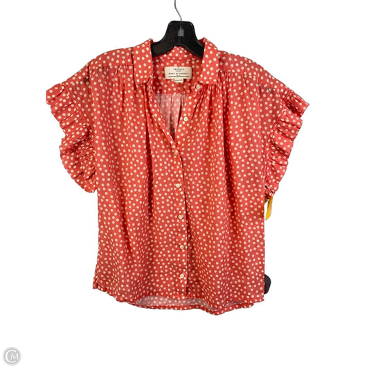 Top Short Sleeve By Birds Of Paradis By Trovata In Polkadot Pattern, Size: Xs