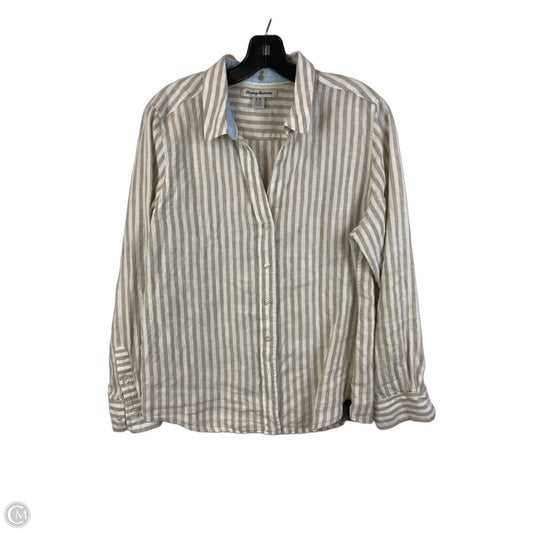 Top Long Sleeve By Tommy Bahama In Striped Pattern, Size: M