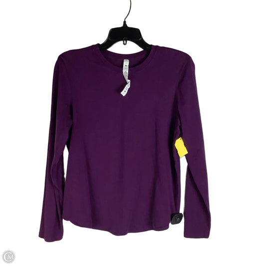 Athletic Top Long Sleeve Crewneck By Lululemon In Purple, Size: 6