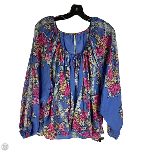 Top Long Sleeve By Free People In Multi-colored, Size: L
