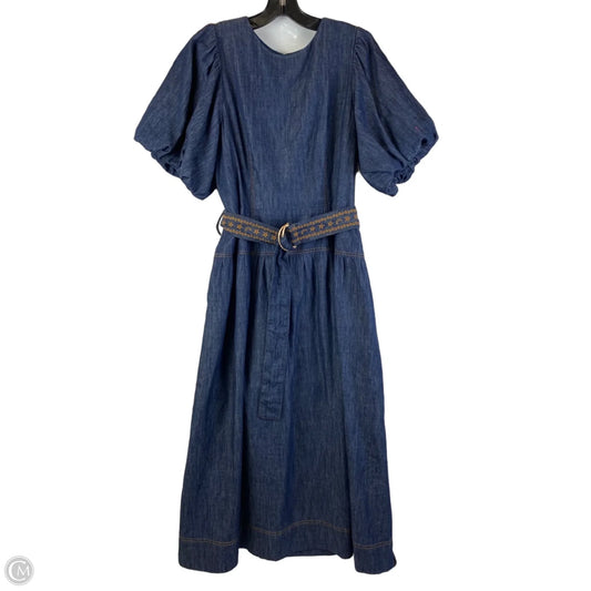 Dress Casual Midi By Cma In Blue Denim, Size: M