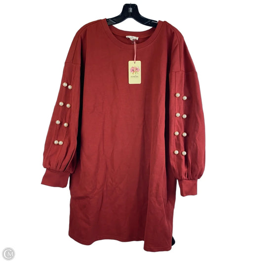 Dress Party Short By Entro In Red & White, Size: L