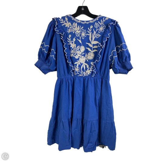Dress Party Short By Umgee In Blue & White, Size: L