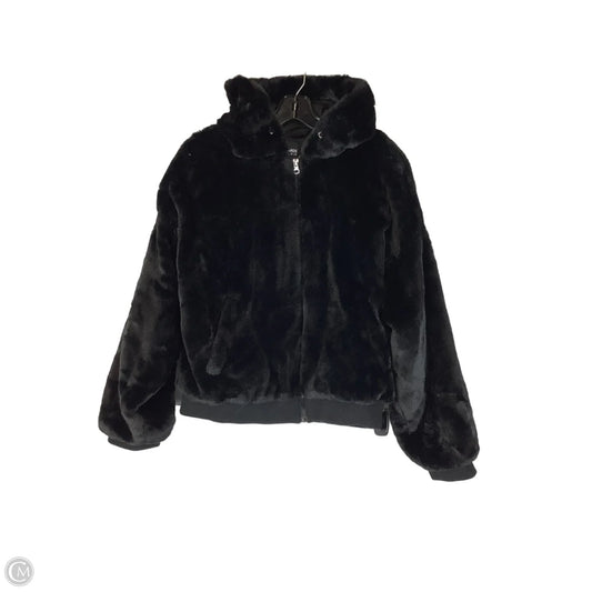 Jacket Faux Fur & Sherpa By Clothes Mentor In Black, Size: L