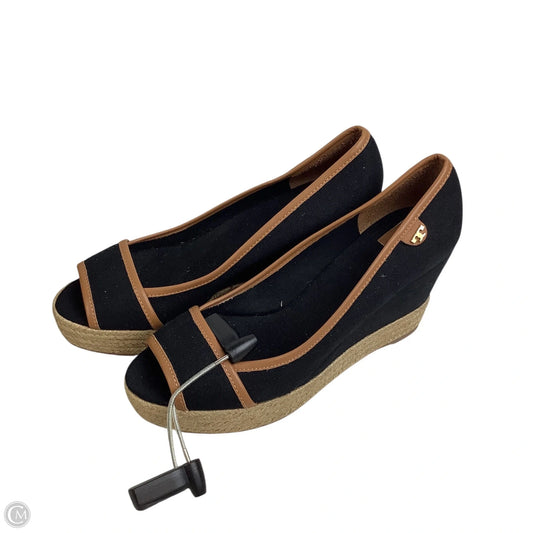Shoes Designer By Tory Burch In Black & Tan, Size: 8.5