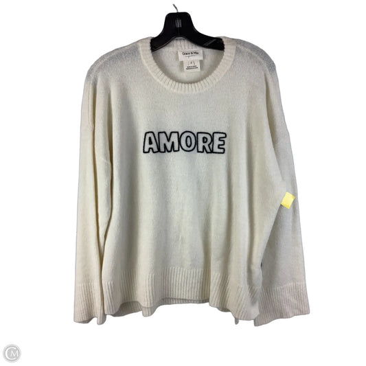Sweater By Cmb In Black & Cream, Size: 2