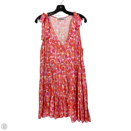 Dress Casual Short By Amanda Uprichard In Pink & White, Size: L
