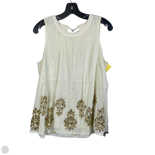 Top Sleeveless By Maeve In Cream, Size: M