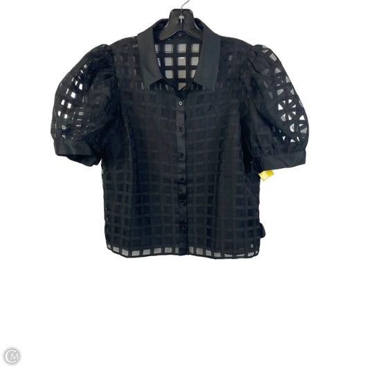 Top Short Sleeve By English Factory In Black, Size: L