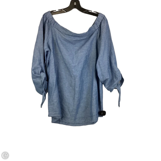 Top Long Sleeve By Free People In Blue, Size: L