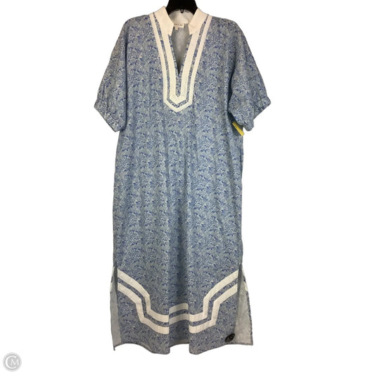 Dress Casual Maxi By Entro In Blue & White, Size: L