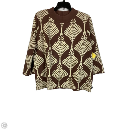 Sweater By Umgee In Brown & Cream, Size: L