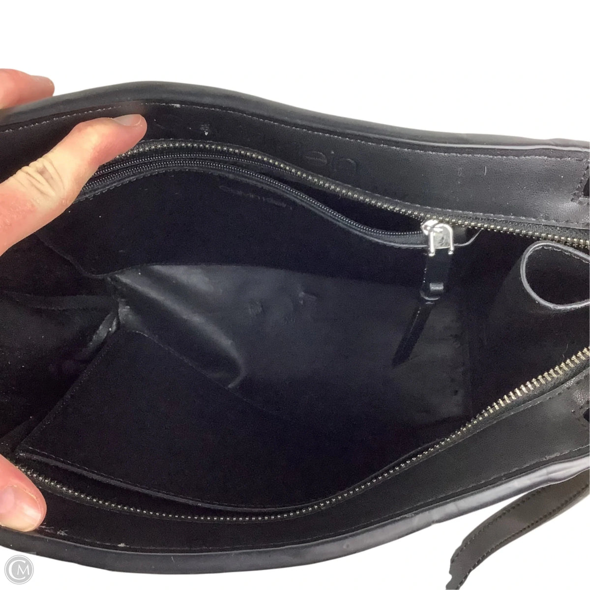Handbag Leather By Calvin Klein, Size: Medium