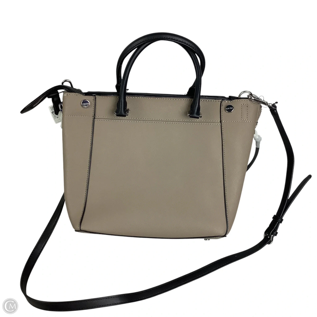 Handbag Leather By Calvin Klein, Size: Medium