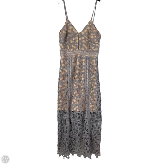 Dress Party Midi By Elliatt In Blue & Cream, Size: M