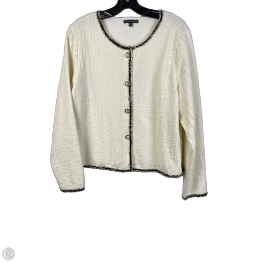 Cardigan By Adrianna Papell In Black & White, Size: M