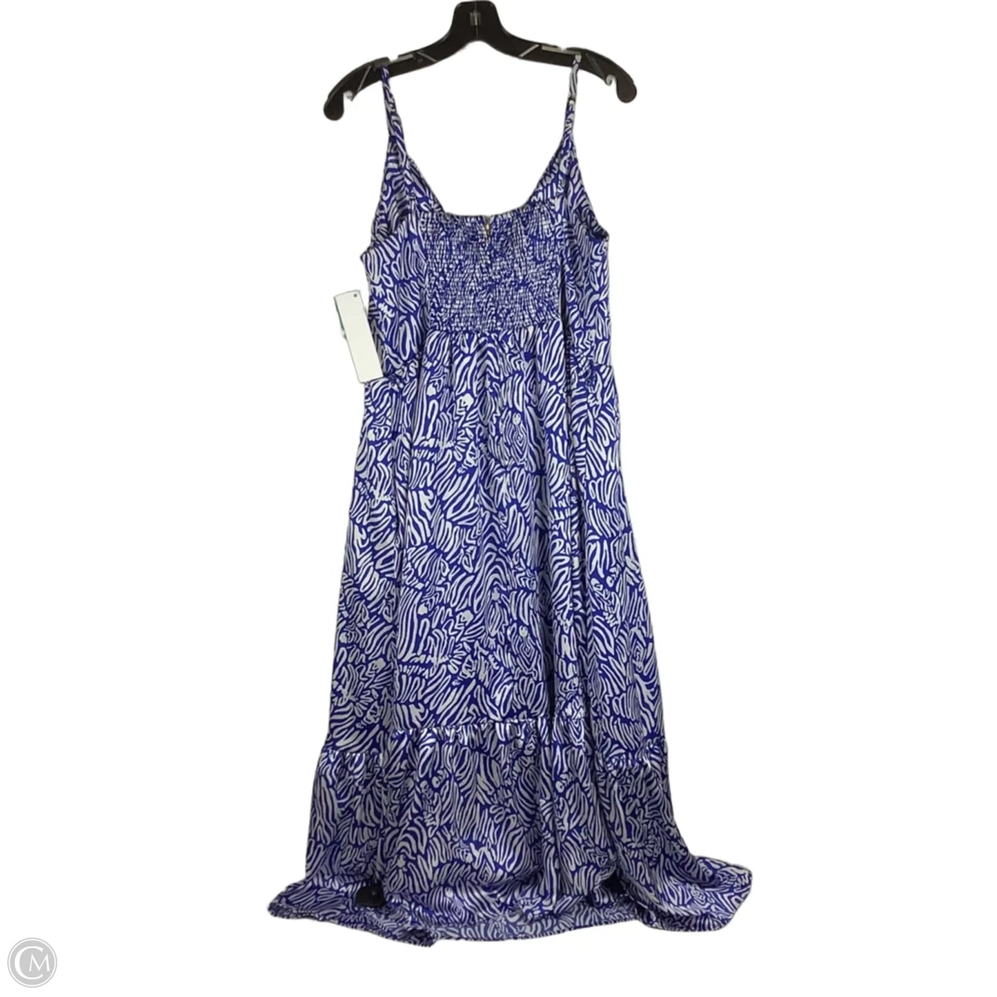 Dress Designer By Lilly Pulitzer In Blue & White, Size: 14