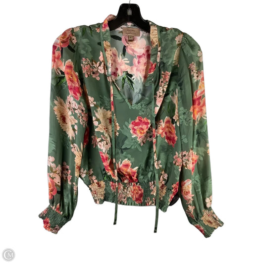 Top Long Sleeve By Kachel In Floral Print, Size: 6